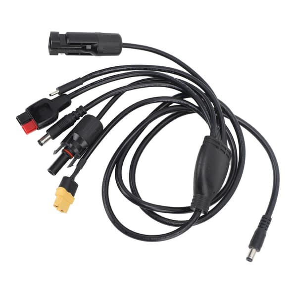 Solopladningskabel Panelstik DC Han til XT60 Han Hun USB C til Anderson DC Han Hoved 1 til 6 1,2 meter