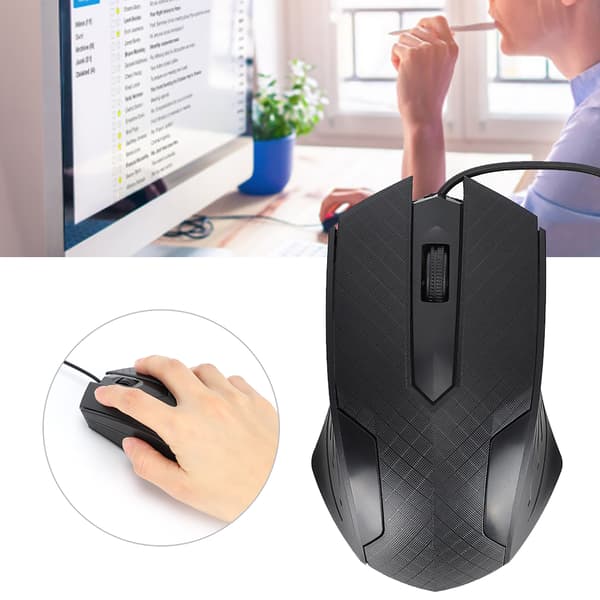 Kablet mus Professionelt kontor bærbar computer værktøj 2400dpi Human Engineering Design Sort Q57