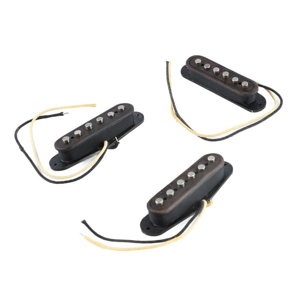 3 st gitarrpickuper i metall och trä, 6-strängad pickup-ersättning för elektrisk akustisk gitarr, rosenträ
