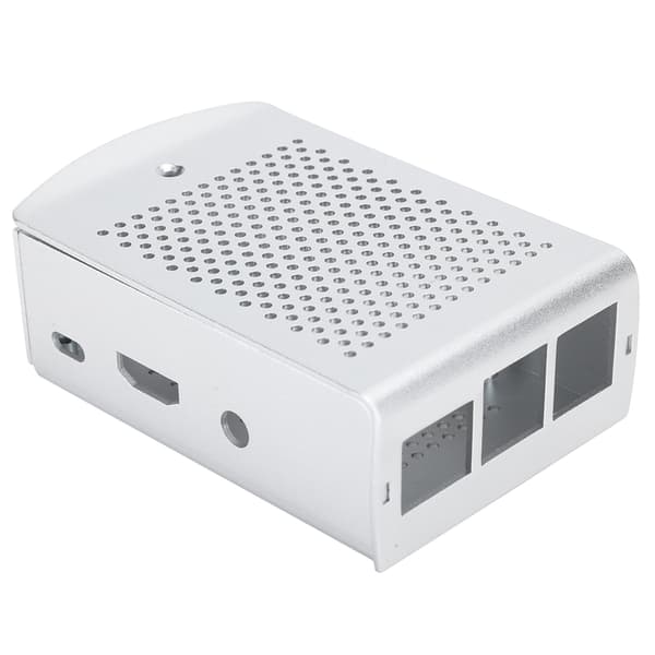 Aluminiumlegeringsfodral för Raspberry Pi 3 b 2B moderkort kylande skyddslåda silver