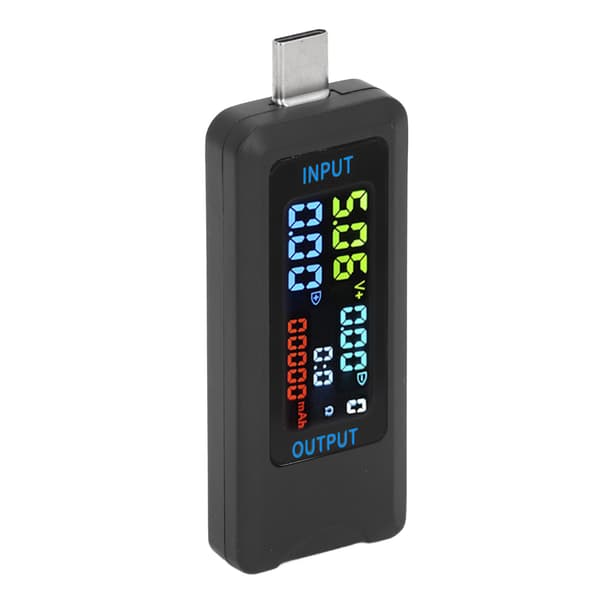 0-5A 0-8A 5-36V Digital Volt Ampere Meter 4-siffrig dubbelriktad IPS LCD USB-C Strömmonitor