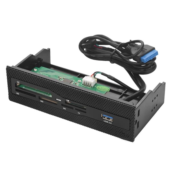 PC Intern Kortläsare USB 3.0 Port M2 SD MS XD CF TF Kort Dashboard Frontpanel