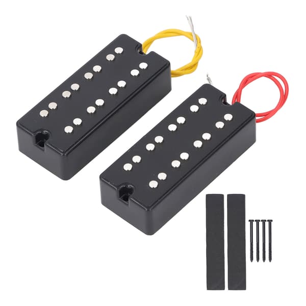 Humbucker Pickup Set Öppen Stil 2 Hål Dubbelspolig Pickup för 4-strängad Elbasgitarr