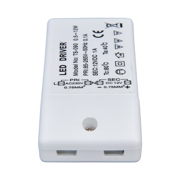 LED Driver 12W 12V DC 1A Strømtransformator LED Lampe Konstant Strøm Drev Strøm AC 85-265V