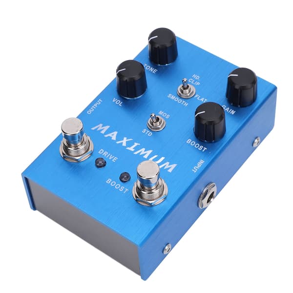 Overdrive Dual Channel Pedal Drive Boost Knob Effektpedal til Elguitar Bas DC 9V Input