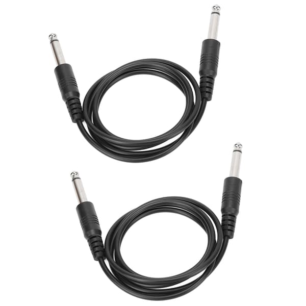 6,35 mm gitarrinstrumentkabel 1/4 tum rak till rak gitarrsladd för elgitarr basgitarr elektrisk mandolin 1 m