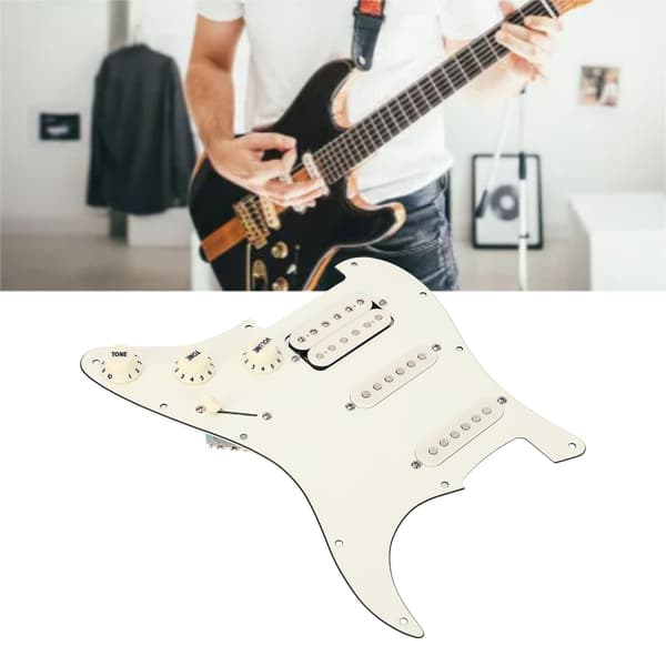 11-hullers SSH Forudkablet Guitar Loaded Pickguard Udskiftningssæt til FD ST Elguitar