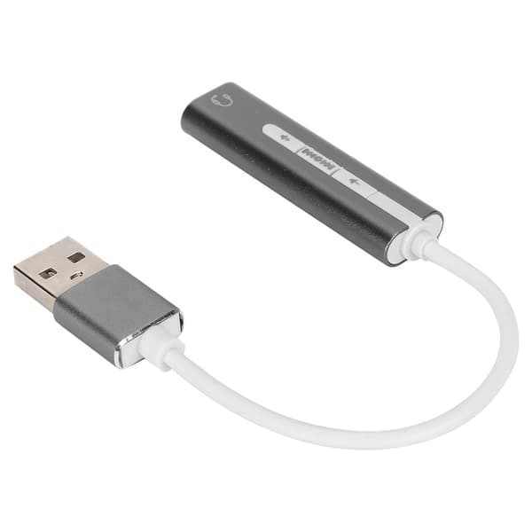 USB-lydkort i aluminiumslegering eksternt computerlydkort til alle computersystemer 7.1 Stereo