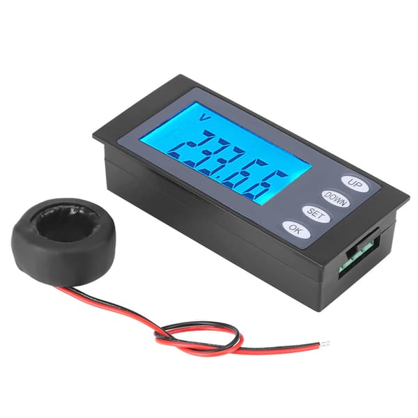 PEACEFAIR Digital AC 80-260V 100A Ström Spänning Watt KWh Tid Panelmätare Voltmeter CT