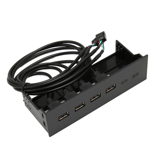 5,25 tommer USB2.0 Hub Frontpanel Multifunktionelt 4 porte 19-pin optisk drev frontpanel til 5,25 tommer PC computerkabinet
