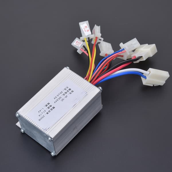 24V250W Elektrisk Scooter Borstkontrolltillbehör i Aluminiumlegering Silver