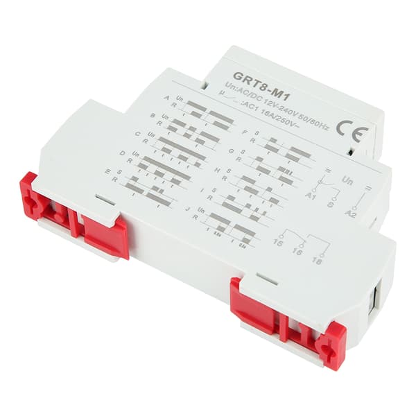 GRT8-M1 Multifunktions Timer Relæ, 10 Tilstande, DIN-skinne, AC/DC 12-240V