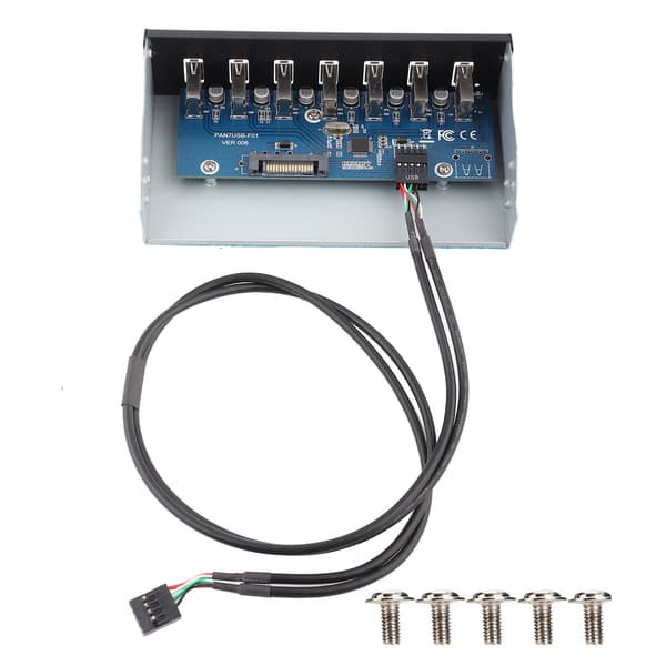 USB Hub Box Panel 7 Port USB2.0 Tabsfri Datatransmission USB Hub Drevpanel