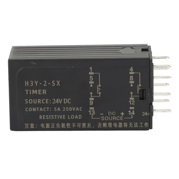 Tidsforsinkelsesrelæ 24V DC Digital Timer 0.1S-99H LED Display Varmebestandig Cyklusafbryder