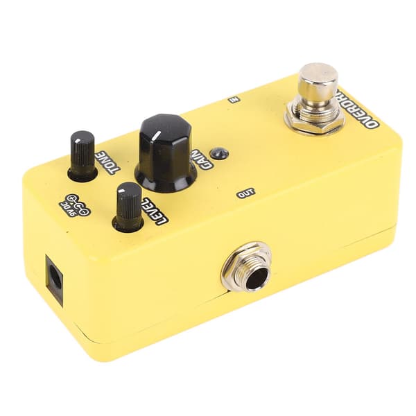 Elgitarr Effektpedal Enkel Block Mini Modulationsförstärkarsimulering Pedal Gul Overdrive