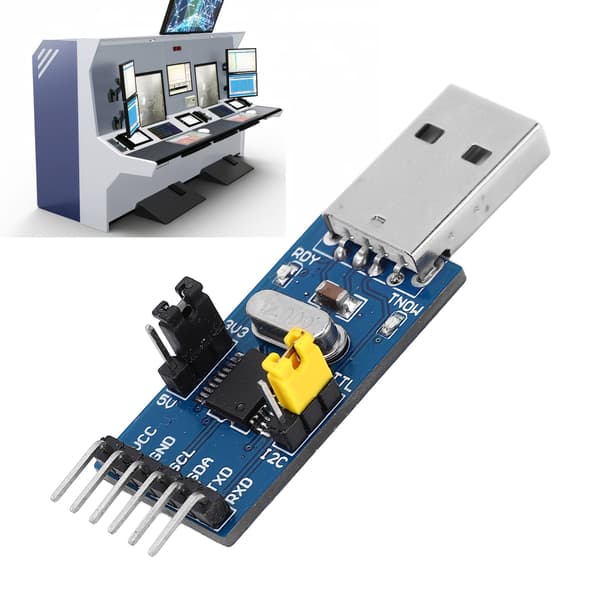 USB-I2C/UART TTL-sarjamuunninsovitinmoduuli hyppyjohdoilla