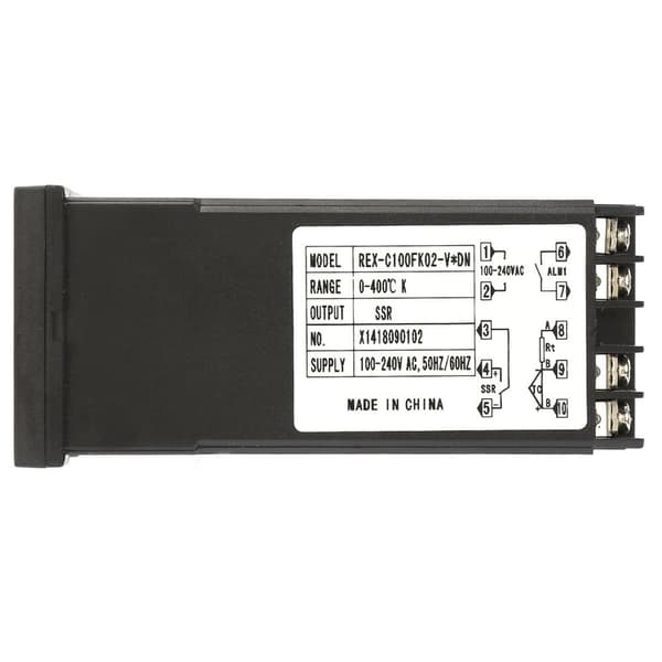 PID Temperaturregulator Kit 0-400°C med 25A Solid State Relä & 1m M6 K-typ Sond