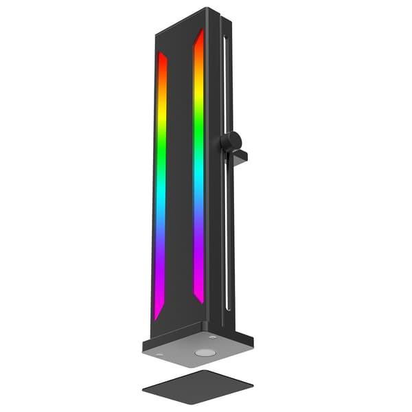 GPU-støttebeslag ARGB aluminiumslegering magnetisk base glidende justerbar GPU-holder til stationær grafikkort sort