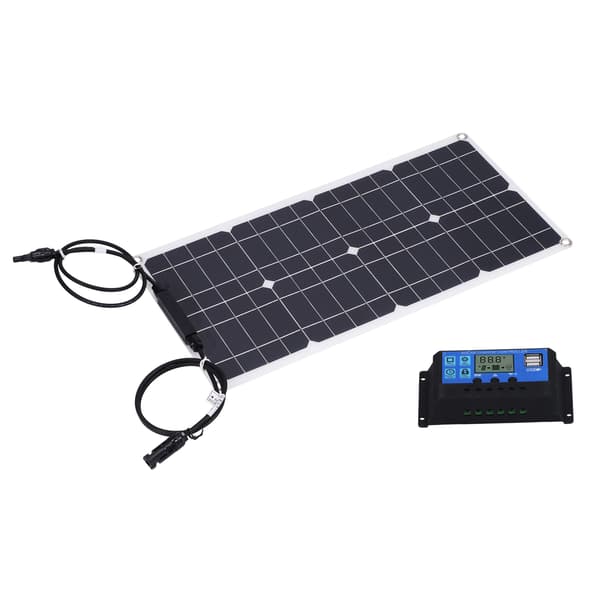 25W Monokrystallinsk Solpanel Kit 30A Ladecontroller Højeffektivt PV-modul til autocampercamping
