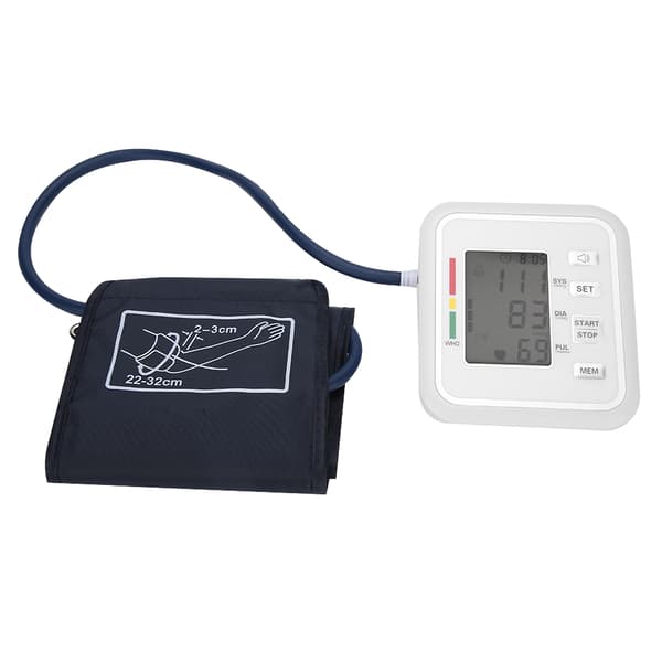 Armblodtrycksmätare LCD Digital Display Röstsändning Blodtrycksmätare Armband 22-32cm