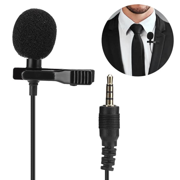 Mini Multifunktionel Kraveklipsmikrofon til Mobiltelefon Liveudsendelse Optagelse Interview