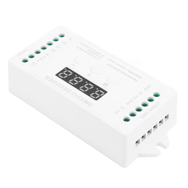 Mini 4CH Digital Display Decoder 15 Inbyggda Effekter DC9 till 24V Dekoderkontroller för RGBW LED-lampor