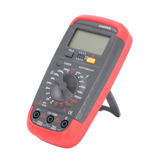 Digital multimeter med automatisk intervall, kapacitans, ohm-testare, bakgrundsbelyst LCD NCV-voltmeter