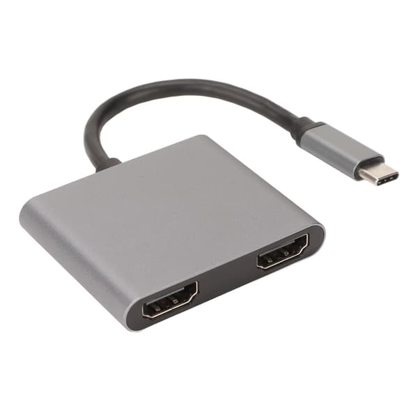 USB C till HD Multimedia Interface Hub stöder 4K 60HZ USB C till dubbel HD Multimedia Interface-adapter