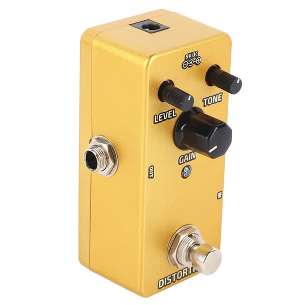 Elgitarr Effektpedal Enkel Block Mini Modulationsförstärkarsimulering Pedal Golden Distortion