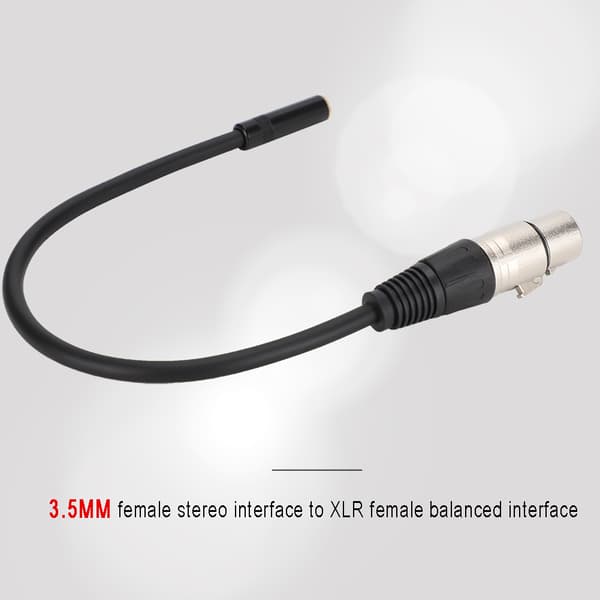 3,5 MM hun til XLR hun zinklegering 3,5 MM interface lydadapterkabel patchkabel