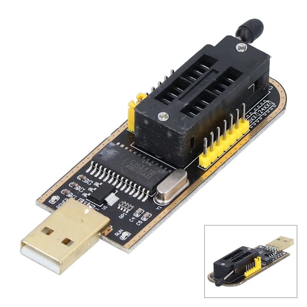 CH341A USB BIOS-programmørmodul EEPROM Flash-chip til fejlfinding og backup