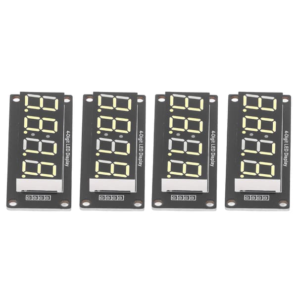 4-pak 0,56\" gul 4-cifret LED 7-segment displaymodul TM1637 urkort MRA041E