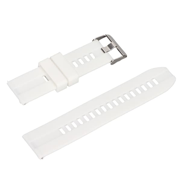 Klockarmband 22mm Universal Quick Release Silikontillbehör för Realme Watch 2 Vit