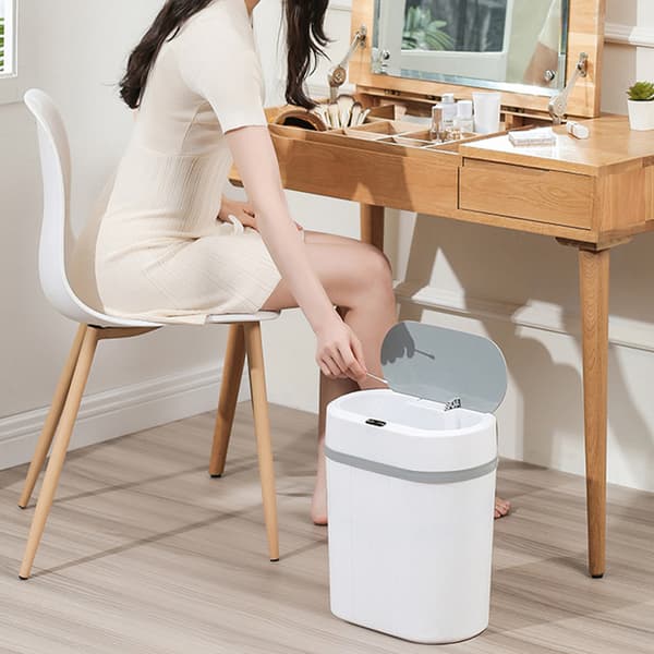12L Smart Papperskorg Batteridriven Rörelsesensor Automatisk Induktionsbehållare för Sovrum Badrum Kök