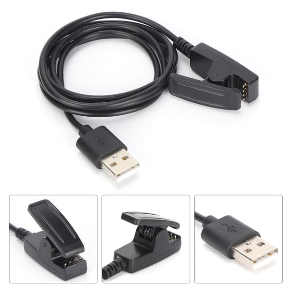 Ur-oplader Bærbar sikkerhedsur-datakabel opladningsclips til Garmin Lily/Forerunner35/Approach S20