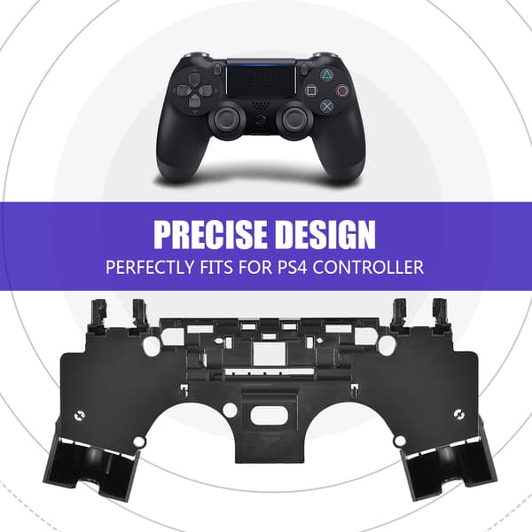 Sort plastik midterhus skal cover udskiftningsdel til PS4-controller