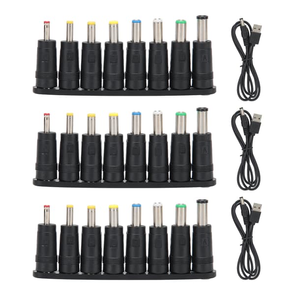 3 sæt USB til DC-kabel 8-i-1 strømkabel udskiftelig stikforbindelse computertilbehør