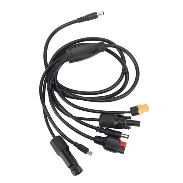 Solopladningskabel Panelstik DC Han til XT60 Han Hun USB C til Anderson DC Han Hoved 1 til 6 1,2 meter