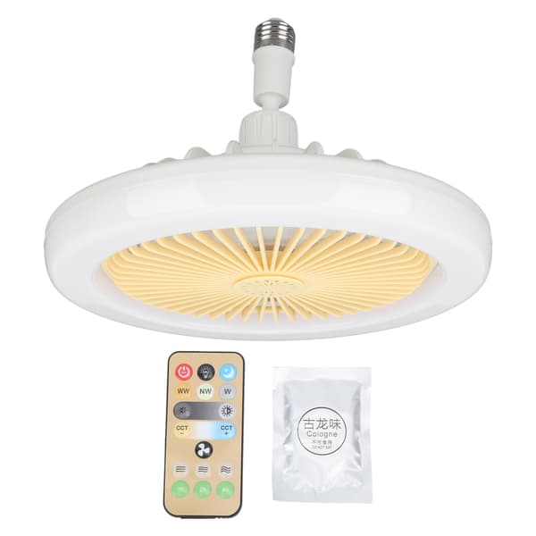 30W Lysventilator 9.8in Lille Aromaterapi Støjsvag Loftventilator Lys E27 LED Ventilatorlys 86‑265V