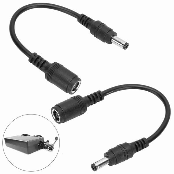 2 stk. DC-strømopladeradapterkonverter 7,4x5,0 mm hun til 5,5x2,5 mm han til HP bærbar computer