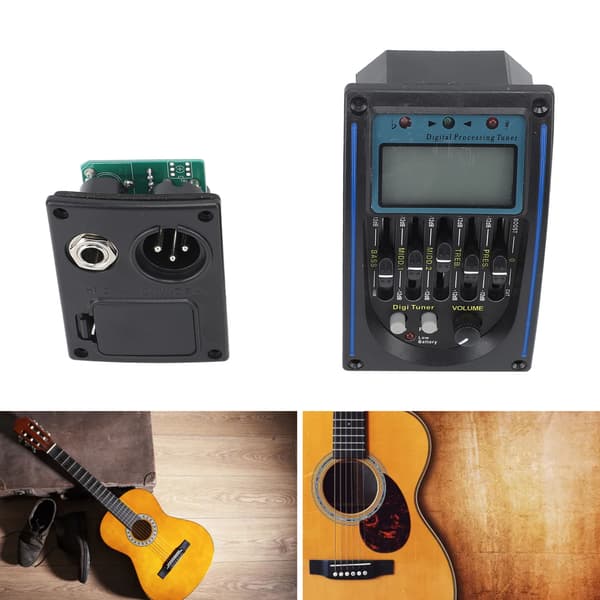 Akustisk Gitarr Pickup Exakt Stämning Multifunktionell Gitarr EQ Equalizer Pickup