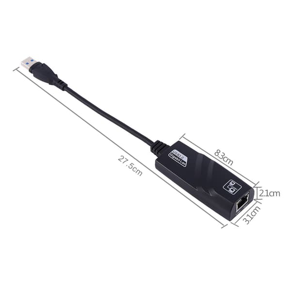 SuperSpeed USB 3.0 til RJ45 Gigabit Ethernet Netværksadapter Kablet LAN til MacBook