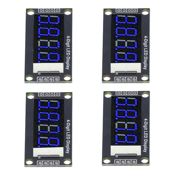4-pack 0,36\" LED 7-segments displaymodul, TM1637-drivrutin, blå digitalt rör för Arduino