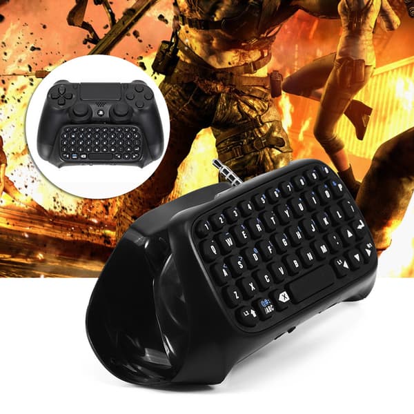 Mini langaton Bluetooth-pelinäppäimistö Chatpad PS4-ohjaimelle
