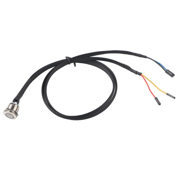 Desktop Computer Vært Switch Kabel Metal Knap Metal LED Strømknap Blå