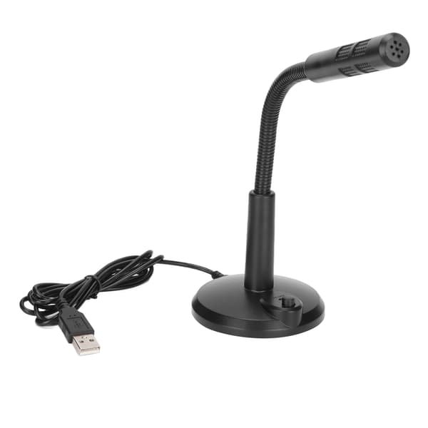 USB-bordmikrofon Plug and Play Omnidirektionel mikrofon til stationær computer med mute-knap til PS4, computer, bærbar computer