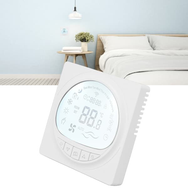 Gulvvarmetermostat Programmerbar Stort LCD-display VVS-temperaturregulator med 485-kommunikation 220V