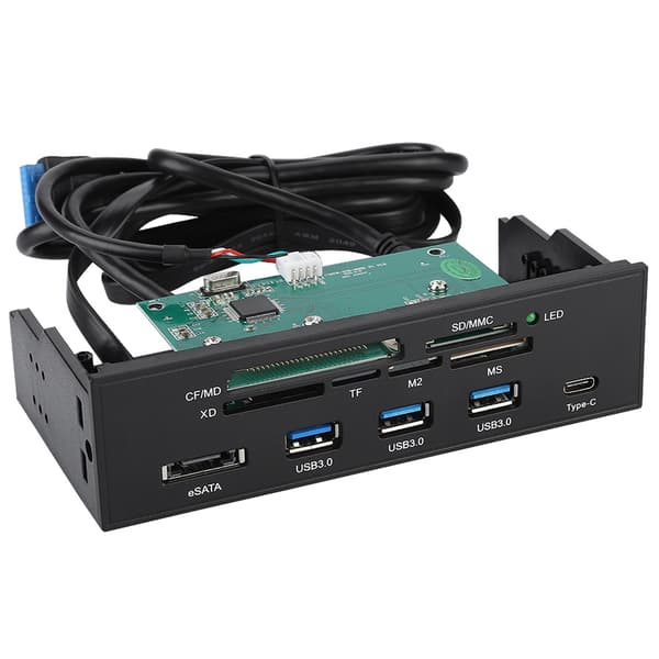 5,25 tums multifunktionell intern kortläsare Dashboard PC frontpanel