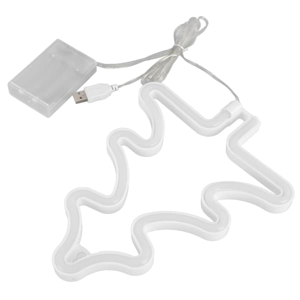 3-pack gröna julgransneonskyltar, LED-upplyst dekor för sovrum, bar, fest, säker, stabil, unik form