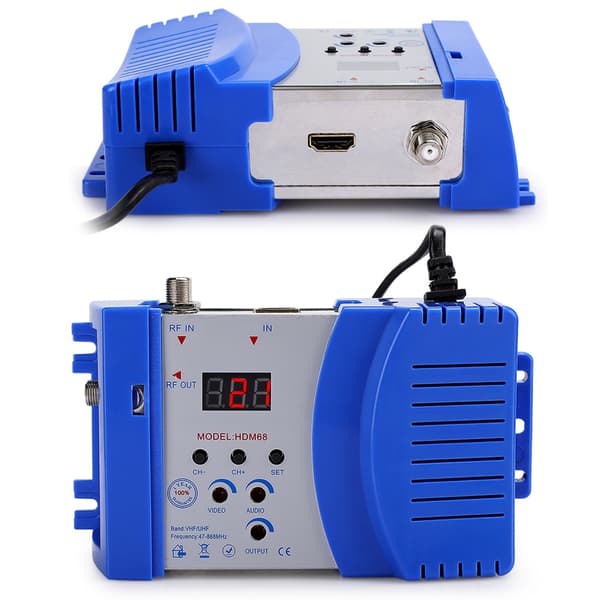 HD Modulator HDM68 Analog High Definition Multimedia Interface RF VHF / UHF Frekvens Computertilbehør EU-stik 100-240V